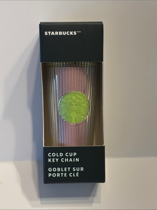 Starbucks Accessories - Starbucks 2025 Lime Green and Purple Pleated Cold Cup Key Chain